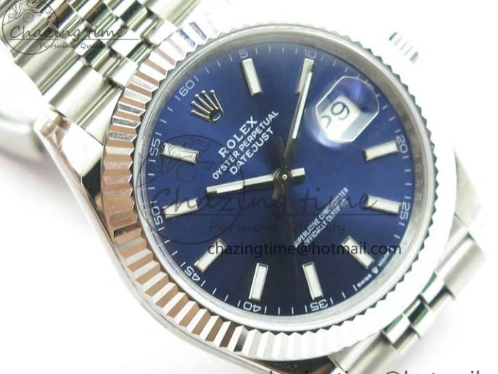0114 SportInspired DateJust 41MM 126334 904L SS VRF 1:1 Best Edition Blue Dial Stick Markers on SS Jubilee Bracelet A 2903